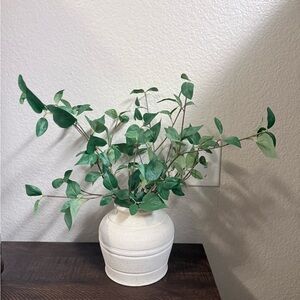 Hearth & Hand Greenery in Elegant Cream Vase